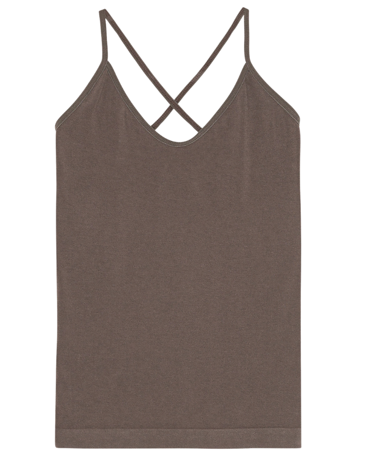 Stretch top - Stone Brown